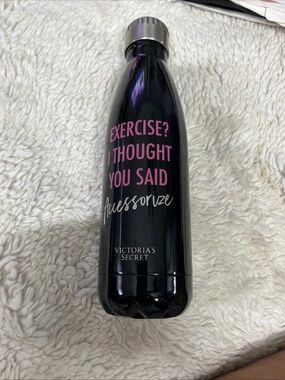 Victoria Secret hot /cold new water bottle black pink logo